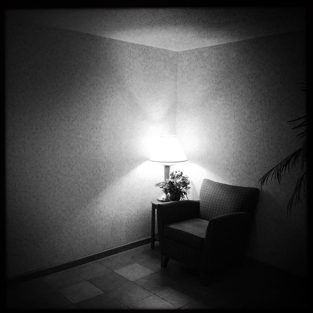 Loneliest seat in the hotel.