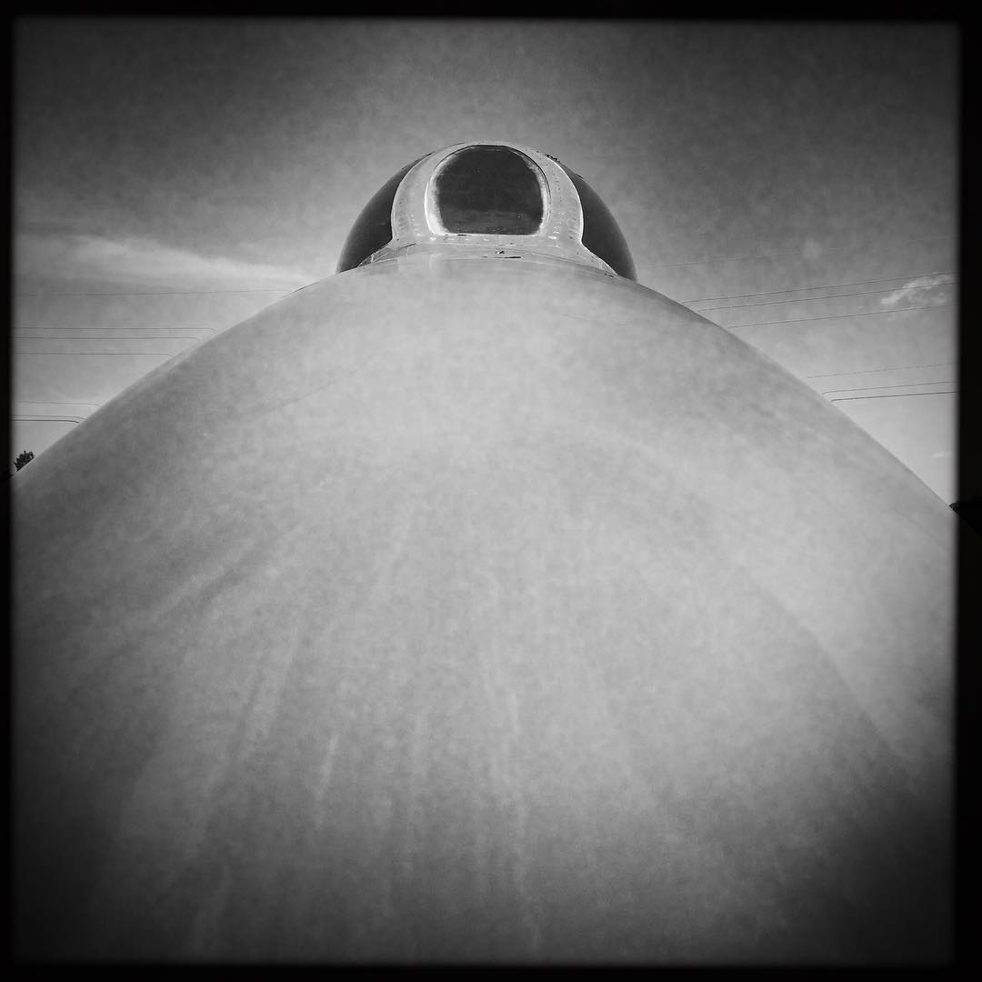 Down the nose of a Tomcat.