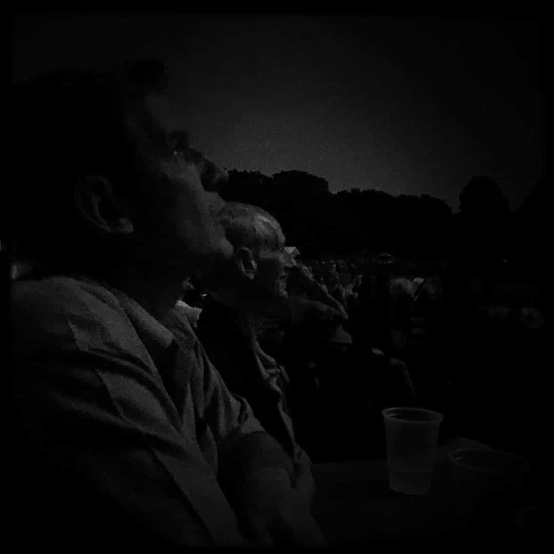 Brothers enjoying fireworks at Midlo.